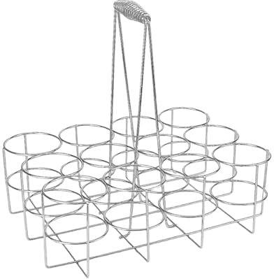 Ronyme Wasserflaschenträger, Wasserflaschenständer für bis zu 12 Flaschen. Stabiler Getränketräger, praktischer Flaschenhalter für Fußball, Silber, 34 cm x 22.5 cm x 33 cm