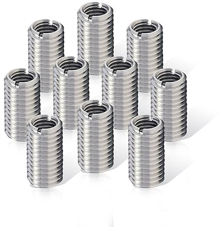 Gewindeeinsatz m10 auf m8,10 Stück Edelstahl Gewindeeinsatzschraube, Repair Tool Innengewinde Metrisch für Automobilen Dampfturbinen Mechanischen Geräten