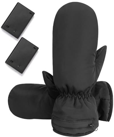 Battery Powered Heated Gloves for Men & Women - Waterproof Windproof Winter Warm Gloves with Touch Screen for Outdoor Sports, Motorcycle Riding, Working, Cycling, Skiing
