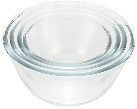 FUNOMOCYA Klare Glasschalen Satz Transparente Dessertschalen Mit Großem Fassungsvermögen Obstschalen Und Salatschüsseln Für Diverse Speisen