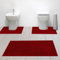 Generico Set Tappeti Bagno Poppy, 100% Microfibra Poliestere, 45 x 75+45 x 4 (BORDEAUX)