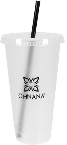 OMNANA® EVERYDAY™ Cold Cup 710 ml – Wiederverwendbarer Trinkbecher mit Strohhalm & Deckel – BPA-frei & umweltfreundlich – Mehrwegbecher für Kaltgetränke, Smoothies & To-Go-Drinks