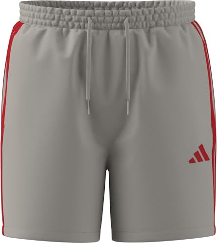 adidas Men's Essential Three Stripes Chelsea Base Short, Wonder Alumina/Pure Ruby, S
