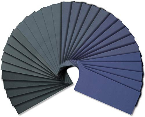 FRIMOONY 54 Stück Schleifpapier Set, 1000/1200/1500/2000/2500/3000 Körnung, Nass und Trocken Schleifen und Polieren von Auto, Holzmöbel, Lack, Metall