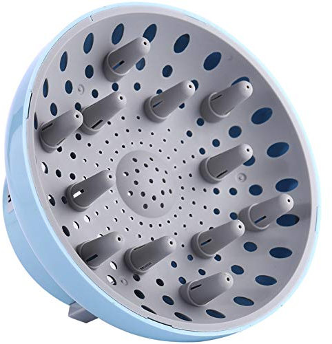 Hairizone Universal Haar Diffusor Anpassungsfähig für Schlag Trockner mit Düse D = 1,7-2,6 für lockiges oder welliges Haar Styling, Trocken und Gain Maximales Volumen ohne Frizz, Hellblau
