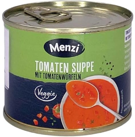 Tomaten Suppe mit Tomatenwürfeln von MENZI, Sparpack mit 5 x 200g