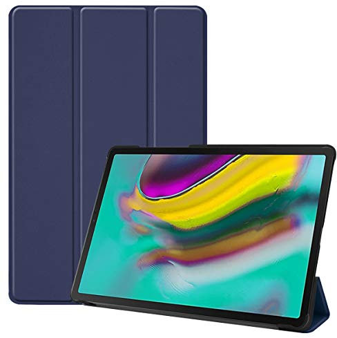 SATURCASE Samsung Galaxy Tab S5e 10.5 Hülle, PU Leder Folio Standfunktion Schutzhülle Tablet Tasche Hülle mit Auto Sleep/Wake Funktion für Samsung Galaxy Tab S5e 10.5 SM-T720 T725 (Dunkelblau)