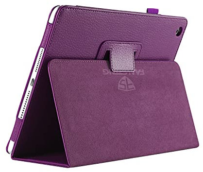 FANSONG Case for iPad 9th 8th 7th Generation 10.2,iPad 10.2 inch Cover Magnetic Closure PU Leather Pencil Holder Smart Cover Flip Stand Shockproof iPad 9th 2021 8th 2020 7th 2019 (Purple)