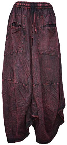 Gheri Damen Baumwolle Distressed Öffnen Tasche Hoch Niedrig Rock