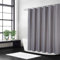 Flachs Leinen wie 240GSM Schwere extra Lange Stoff Duschvorhang mit Haken Hotel Luxus waschbar,grau,180x240 cm