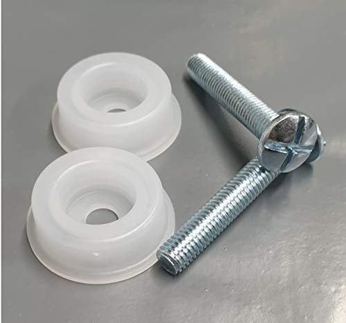 Just Accessories Pair of Headboard Bolts Screws M8x50mm With Plastic Washers for Divan Beds