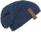 Knit Factory - Coco Mütze - Strickmütze für Damen und Herren - Slouch Beanie - Wintermütze mit Wolle - Hochwertige Qualität - Jeans/Navy