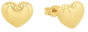 Amor Ohrstecker Damen Ohrschmuck, 0,7 cm, Gold, Herz, Kommt in Schmuck Geschenk Box, 9979295