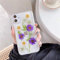 Tybiky iPhone SE 2020 Case iPhone 7/8 Mobile Phone Case Real Flower Clear TPU Soft Protective Case Shock Absorbent Real Compressed Dried Flowers Mobile Phone Case Cover for iPhone SE 2020/7/8