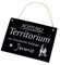 Französische Bulldogge Schild Wunschname graviert - Achtung ! Territorium von .. Schiefer Warnschild Hund Türschild 22x16cm | Dekolando