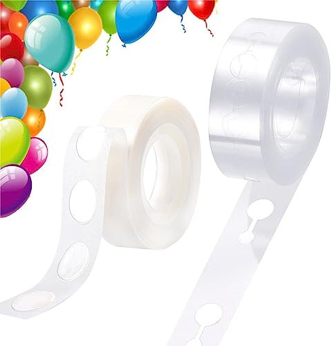 100pcs Ballon Klebepunkte+5m Doppelloch Ballonband Set,Ballonkette,Ballongirlande Luftballon Girlande Kit,Luftballon Bogen,Luftballongirlande,für Geburtstag,Hochzeit,Partydeko