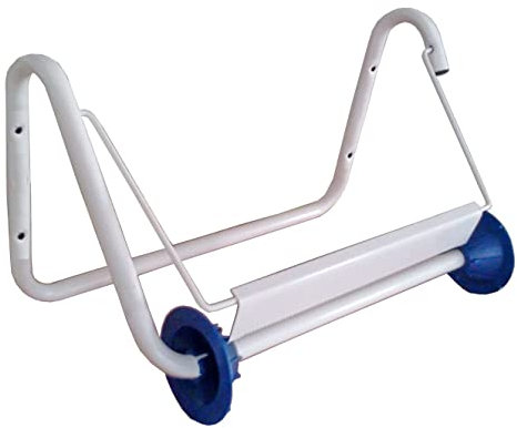 Dispenser Portarotolo da Parete industriale in acciaio per Rotolo Carta Lavamani Multiuso Bianco o Nero (Bianco)