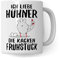 Hühner Tasse, Ich liebe Hühner die kacken Frühstück, lustig Hühnerhalter Geschenk für Landwirt Bauer Hühnerbesitzer, witzige Frühstück-Tasse mit Huhn-Motiv