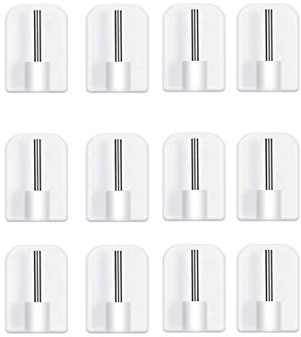 BANJILI-Lot de 12 autocollants double face pour tringle de voilages, pas de perçage du support de barre de tension (Nur 12 PCS-Halter)