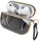 EAZY CASE - Schutzhülle für AirPods Pro 2 Hülle Schwarz Hard Case Stoßfest mit Karabiner geeignet als Schlüsselanhänger Antikratz Etui rutschfest Hardcase für Airpod Pro 2. Generation Marmor Schwarz