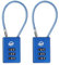 SISAV 3 Digit Cable Combination Lock 5 inches Cable for School Gym Locker,Filing Cabinets,Helmet,Toolbox,Luggage Suitcase,knapsack,Blue 2Pack