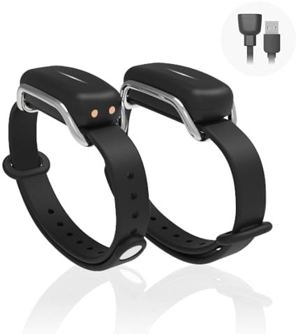 Bond Touch Long Distance Touch Bracelets for Couples - Stay Connected Anytime, anywhere - Unique Relationship Gifts with Real Time Messaging and customizable Colors - Pair of Bond Bracelets (Silver)