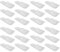 Acan Tradineur - Pack de 24 Paquetes de 2 Bandejas con blonda Ovalada - Especial para Fiestas o Celebraciones - Material reciclable - 10 x 36 cm - Color Blanco