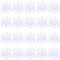 Pawfly Paquet De 20 Ventouses Double Face 3 cm Ventouse Plastique Pvc Claire Pour Miroir De Table En Verre