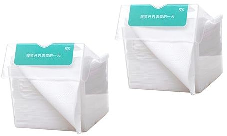 minkissy 2 Ensembles De 50 Pièces serviette démaquillante serviette de nettoyage du visage serviette pour le visage à usage unique lingettes demaquillage serviette sport mouchoir en papier