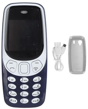 Tangxi Das Kleinste Entsperrte Mobiltelefon der Welt, GSM 3 in 1 MINIHandy mit 3 SIM Karten, Freisprech Bluetooth Musikplayer, Sprachwechsler (Blau Weiss)