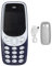 Le Plus Petit Téléphone Portable débloqué au Monde, Mini Téléphone Portable GSM 3 en 1 avec 3 Cartes SIM, Lecteur de Musique Bluetooth Mains Libres, Changeur de Voix (Bleu Blanc)