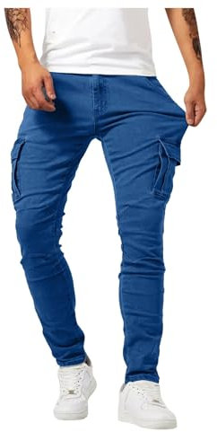 Generico Pantaloni Jeans Uomo Boyfriend Jeans Regular Straight Uomo Jeans Uomo Strappati con Toppe Jeans Invernali Uomo Baggy Jeans Shorts Uomo Jeans Ragazzo Slim Pantalone Uomo Cargo Jeans Larghi