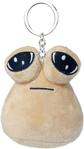 LNYMZD 1Pc Pou Plüsch,Alien Gefüllter Schlüsselanhänger, Gefüllter Cartoon-Schlüsselanhänger,Anime-Figuren,Anhänger,Taschen,Accessoires, geburtstagsgeschenke,Schlüsselanhänger für Damen,Fashion