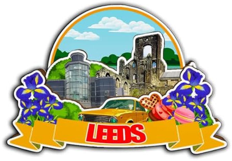 Orlybar Leeds England UK Magnet Fridge Magnet Wooden 3D Landmarks Travel Collectible Souvenirs Decoration Handmade -4323