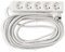 KOLORENO - Stromverlängerungs Kabel - Kabellänge 10m - 5X 230V Steckdose - Verlängerungskabel - Verlängerungskabel mit Flachstecker - Schutzart IP20 - Schutzkontakt-Verlängerung - Weiß