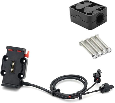 NIKISO Motorrad Navigation Halterung Für BMW R1200GS R1250GS ADV S1000XR F750GS F850GS F900R USB-Handy-GPS-Navigationshalterung Drahtlose Ladeunterstützung(Red - 16mm)