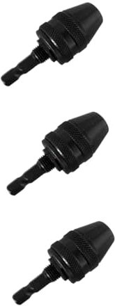 HOMSFOU 3stücke Sechskantbohrfutter Adapter Mit Schlüssel Und Schnellwechsel-funktion Für Holzarbeiten Universelles Zubehör Für Akkuschrauber Und Bohrmaschinen
