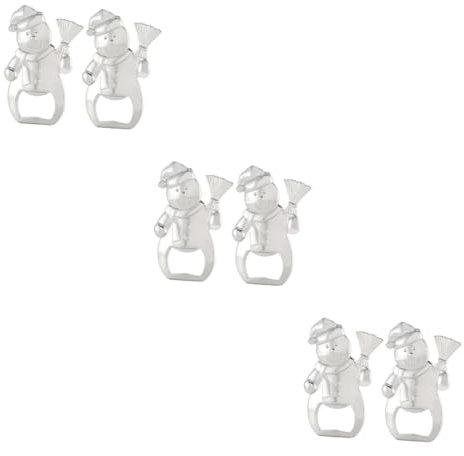 Mikinona 3 Set Di Tappi Per Bottiglie A Forma Di Pupazzo Di Neve Apribottiglie Decorativo Natalizio Robusto Sollevatore Per Tappi Di Bottiglia Multi-misura in Lega Di Zinco 2 Pezzi * 3