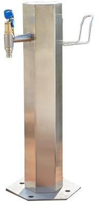 Fontaine de jardin colonne d'eau avec robinet en acier inoxydable pour robinet de ferme