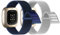 Gittos Nylon Geflochtene Armband für Fitbit Versa 4/Versa 3 Armband/Sense/Sense 2 Nylon Ersatzarmband Elastische für Damen Herren