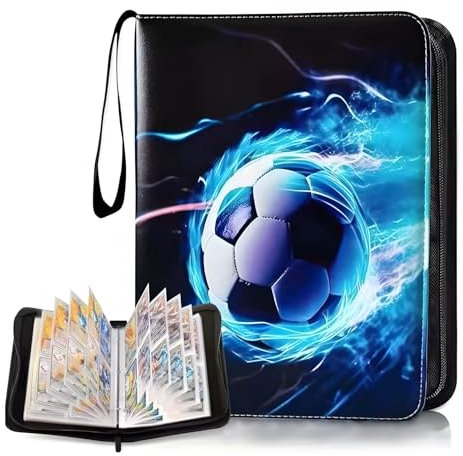 Sammelkarten Album, Sammelalbum Fußball Karten, 50 Seiten 400 Fußball Karten Ordner, fussball karten sammelalbum Karten Sammelmappe Sammelkarten, kompatibel mit allen Arten von karten