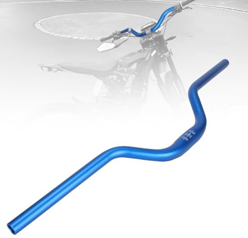 IUVWISN Guidon de moto tout-terrain 31,8 mm et 22 mm - Guidon surélevé CNC pour vélo électrique Sur Ron Surron Light Bee S X Talaria XXX X260 X160 Sting R MX3 MX4 - Bleu