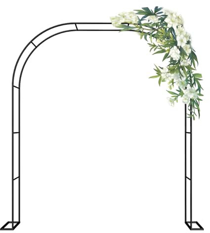 BODHIS Treillis de Jardin en métal Vert pour Plantes grimpantes Arche de Mariage extérieure et intérieure (Noir 2 m x 2,3 m x 40 cm)
