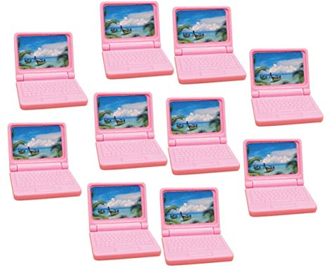 Alasum 10pièces Mini Ordinateur Portable Poupée De Modèles De Simulation pour Maison De Poupées Accessoires