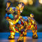 Französische Bulldogge Lampe, Nachtlicht der Hundeserie, LED Hunde Tischlampe aus Gebeiztem Kunstharz, 3D Bulldogge Figuren Lampe für Vintage Heimdekoration, Geschenk für Hundeliebhaber