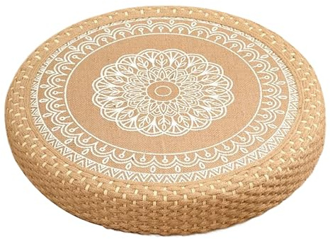 Oreiller du sol de méditation - Coussin de méditation | Oreiller Round Zabuton Méditations, Boîtier de yoga, Pouf de plancher, Tampon de siège doux à fermeture à glissière Stable pour cheminée Yoga Sa