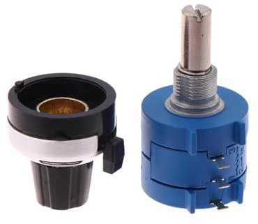 1 Set 3590S Präzisions-Multiturn-Potentiometer-Set, verstellbarer Widerstand mit 10 Ringen, Drehknopf und Zählrad