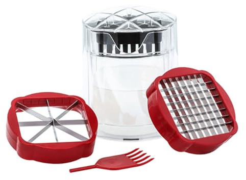 Fruit Cutter Cup Multifunctional Non Slip Handle Efficient Detacahble Cup Strawberry Cutter for Kitchen