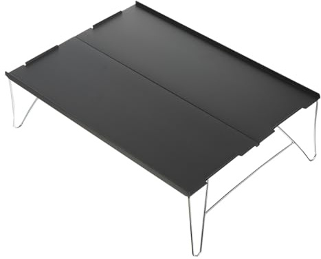 CLISPEED Aluminium Klapptisch Campingtisch Tragbar Leicht Für Outdoor Picknick Strand Grillen Kochen Mit Stabilem Gestell Einfach Und Zusammenklappbar Für Reisen Und Wandern