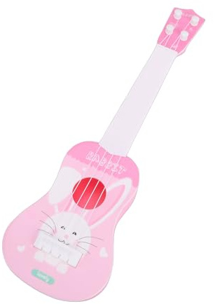 Vvikizy Ukulele-Spielzeug für , Spielbares Pädagogisches Musikinstrument mit Funktionellen Saiten für ab 3 Jahren, Leichtes Musikspielzeug aus Kunststoff für Frühes Lernen (Rosa)